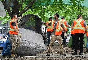 Dismantling Of Pro-Palestinian Encampment - Montreal