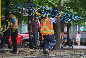 Dismantling Of Pro-Palestinian Encampment - Montreal