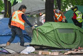 Dismantling Of Pro-Palestinian Encampment - Montreal