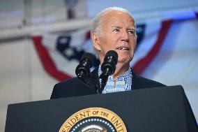 U.S. President Joe Biden At A Campaign Rally In Madison Wisconsin Says He Is Staying In The 2024 Race For President Of The Unite