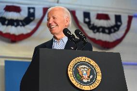 U.S. President Joe Biden At A Campaign Rally In Madison Wisconsin Says He Is Staying In The 2024 Race For President Of The Unite