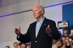 U.S. President Joe Biden At A Campaign Rally In Madison Wisconsin Says He Is Staying In The 2024 Race For President Of The Unite