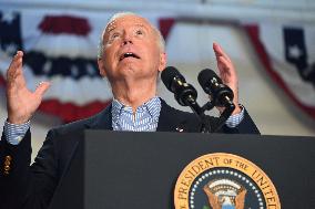 U.S. President Joe Biden At A Campaign Rally In Madison Wisconsin Says He Is Staying In The 2024 Race For President Of The Unite