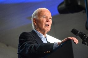 U.S. President Joe Biden At A Campaign Rally In Madison Wisconsin Says He Is Staying In The 2024 Race For President Of The Unite