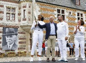 Olympic torch relay in Normandy