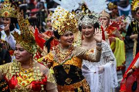 Asia Africa Festival Cultural Parade In Bandung Indonesia