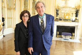 Oliver Stone Awarded At The Culture Ministry - Paris