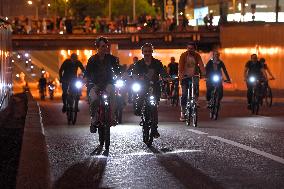 RUSSIA-MOSCOW-NIGHT BICYCLE FESTIVAL