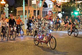 RUSSIA-MOSCOW-NIGHT BICYCLE FESTIVAL