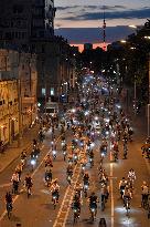 RUSSIA-MOSCOW-NIGHT BICYCLE FESTIVAL