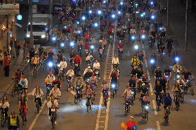 RUSSIA-MOSCOW-NIGHT BICYCLE FESTIVAL