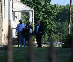 President Joe Biden And Sister Valerie Biden Owens Depart Mass In Wilmington Delaware