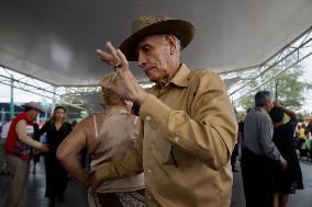 Elderly Dance Danzon In Mexico City