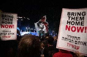 MIDEAST-JERUSALEM-CEASEFIRE-HOSTAGES-PROTEST