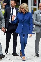 Emmanuel And Brigitte Macron Leaving Polling Station - Le Touquet