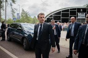 Emmanuel Macron And Brigitte Macron At The Polling Station - Le Touquet