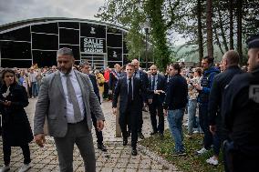 Emmanuel Macron And Brigitte Macron At The Polling Station - Le Touquet