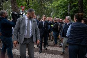 Emmanuel Macron And Brigitte Macron At The Polling Station - Le Touquet