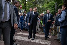 Emmanuel Macron And Brigitte Macron At The Polling Station - Le Touquet