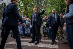 Emmanuel Macron And Brigitte Macron At The Polling Station - Le Touquet