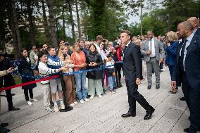 Emmanuel Macron And Brigitte Macron At The Polling Station - Le Touquet