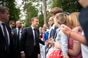 Emmanuel Macron And Brigitte Macron At The Polling Station - Le Touquet