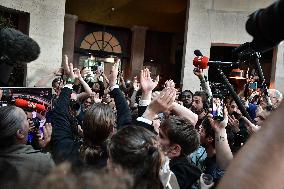 New Popular Front election night after the 2nd tour of legislative elections in Paris FA