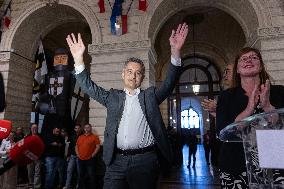 New elected MP Gerald Darmanin in Tourcoing