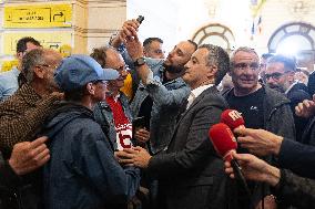 New elected MP Gerald Darmanin in Tourcoing