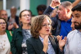 Election evening of the Ecologists after results of the 2nd round legislative elections in Paris