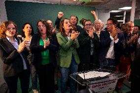 Election evening of the Ecologists after results of the 2nd round legislative elections in Paris