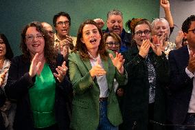 Election evening of the Ecologists after results of the 2nd round legislative elections in Paris