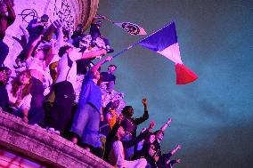 Rally following results of the second round of France's legislative election at Place de la Republique - Paris