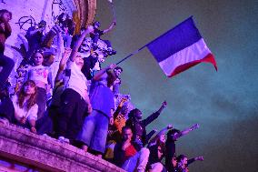Rally following results of the second round of France's legislative election at Place de la Republique - Paris