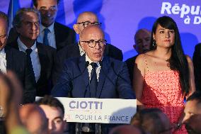 Titre Eric Ciotti after results of the 2nd round legislative elections in Nice