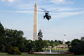 President Biden Returns to the White House after Campaign Events in Pennsylvania