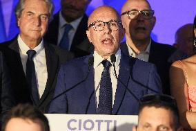 Titre Eric Ciotti after results of the 2nd round legislative elections in Nice