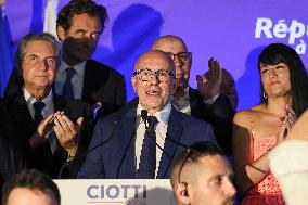 Titre Eric Ciotti after results of the 2nd round legislative elections in Nice