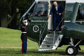 President Biden Returns to the White House after Campaign Events in Pennsylvania