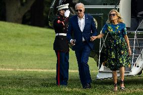 President Biden Returns to the White House after Campaign Events in Pennsylvania