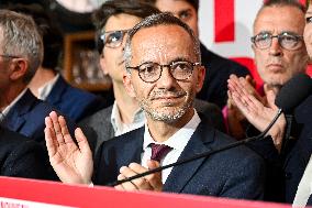 Election evening of Socialist Party after results of the 2nd round legislative elections in Paris