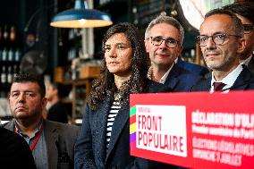 Election evening of Socialist Party after results of the 2nd round legislative elections in Paris