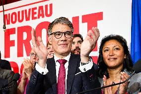 Election evening of Socialist Party after results of the 2nd round legislative elections in Paris