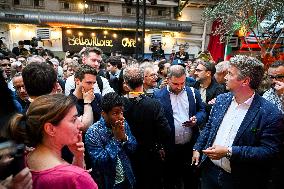 Election evening of Socialist Party after results of the 2nd round legislative elections in Paris