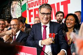 Election evening of Socialist Party after results of the 2nd round legislative elections in Paris