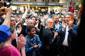 Election evening of Socialist Party after results of the 2nd round legislative elections in Paris