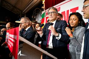 Election evening of Socialist Party after results of the 2nd round legislative elections in Paris