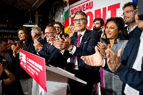 Election evening of Socialist Party after results of the 2nd round legislative elections in Paris