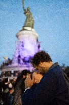 Place de la Republique Gathering during the Legislative Election Results - Paris