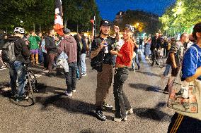 Place de la Republique Gathering during the Legislative Election Results - Paris